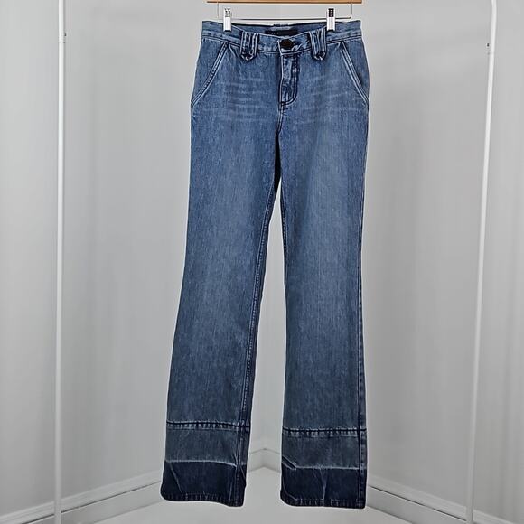 Marc Jacobs Bootcut Mid-Rise Released Hem Denim Blue Jeans | Women's 4 - Picture 2 of 15